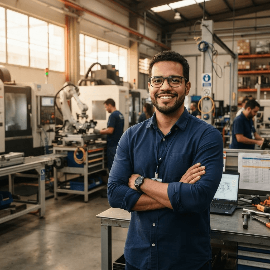 Retrato de Leonardo Melo, convidado de Engenharia de Produção
